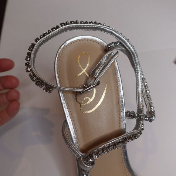 Sam Edelman Women's Granger Silver Metallic Heels Women's Size 10 - Picture 6 of 12